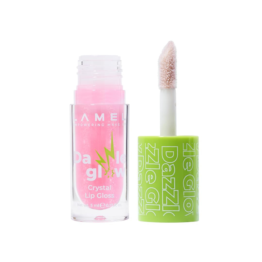Lamel Dazzle Glow Crystal Clear Lip Gloss - Hydrating Lip Gloss - Non Sticky - Colored - Moisturizing - №404 You Can