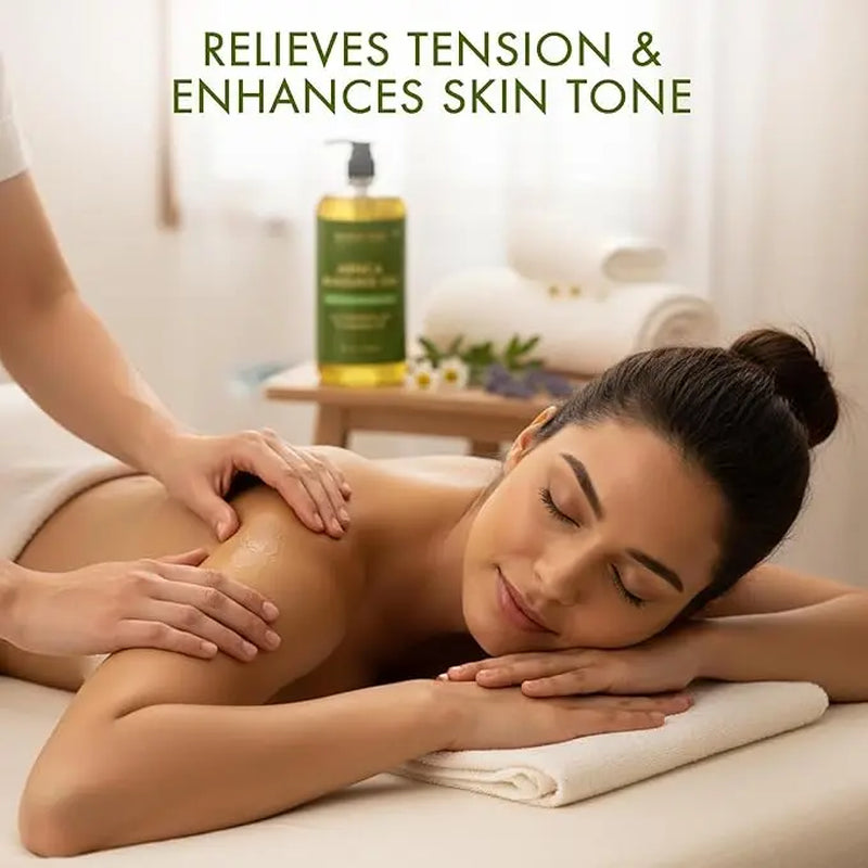 Sore Muscle Massage Oil with Lavender and Chamomile Essential Oils | 8 Fl Oz