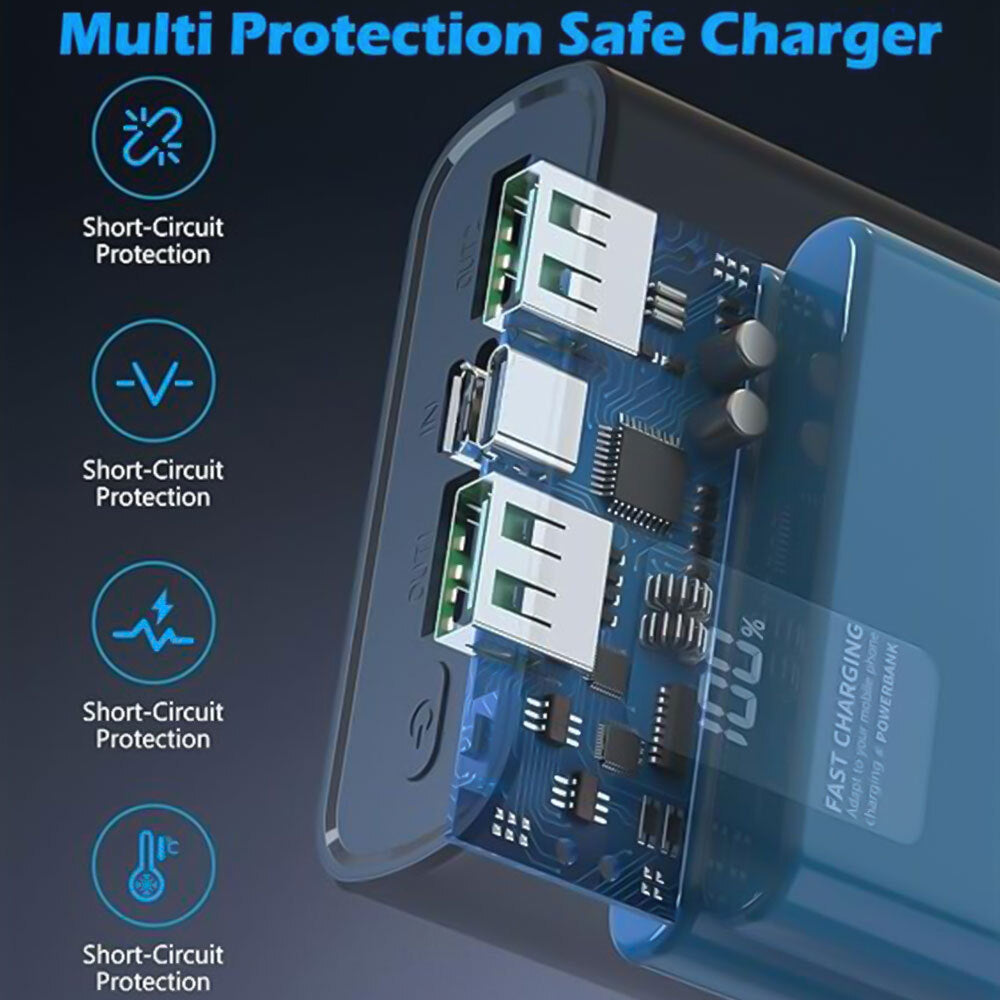 120W 70000Mah Portable Power Bank Large Capacity External Battery Fast Charging