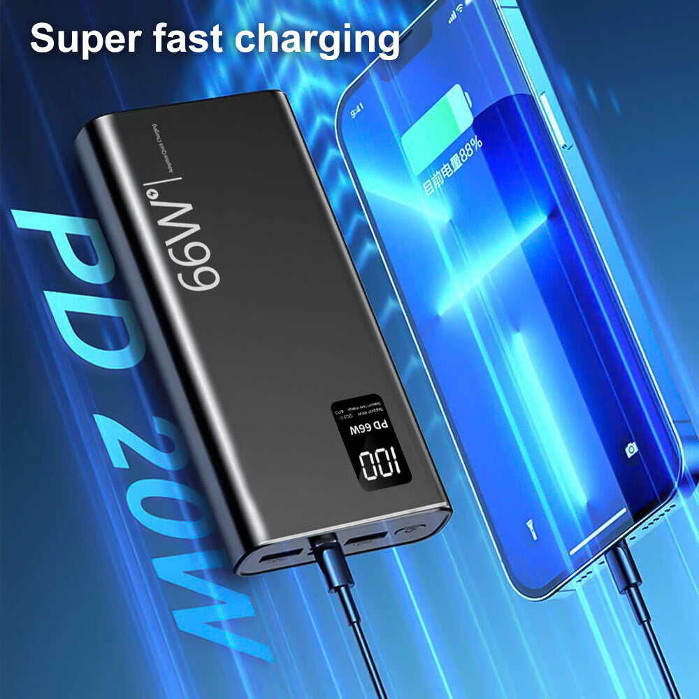 120W 70000Mah Portable Power Bank Large Capacity External Battery Fast Charging