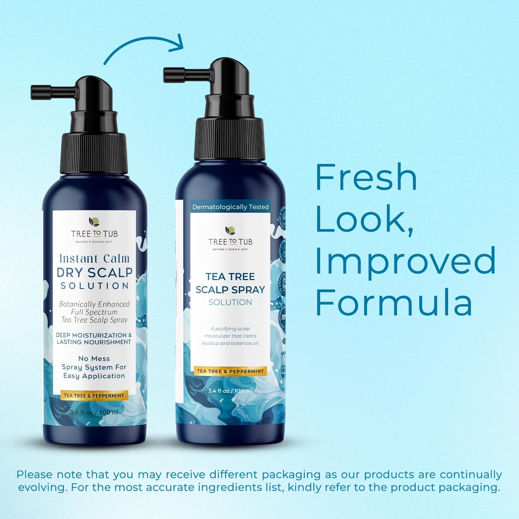 Dry Scalp Spray - Intensive Scalp Moisturizer for Men & Women - Tea Tree Leave in Scalp Moisturizer for Dry Scalp, Flaky Buildup & Excess Oil