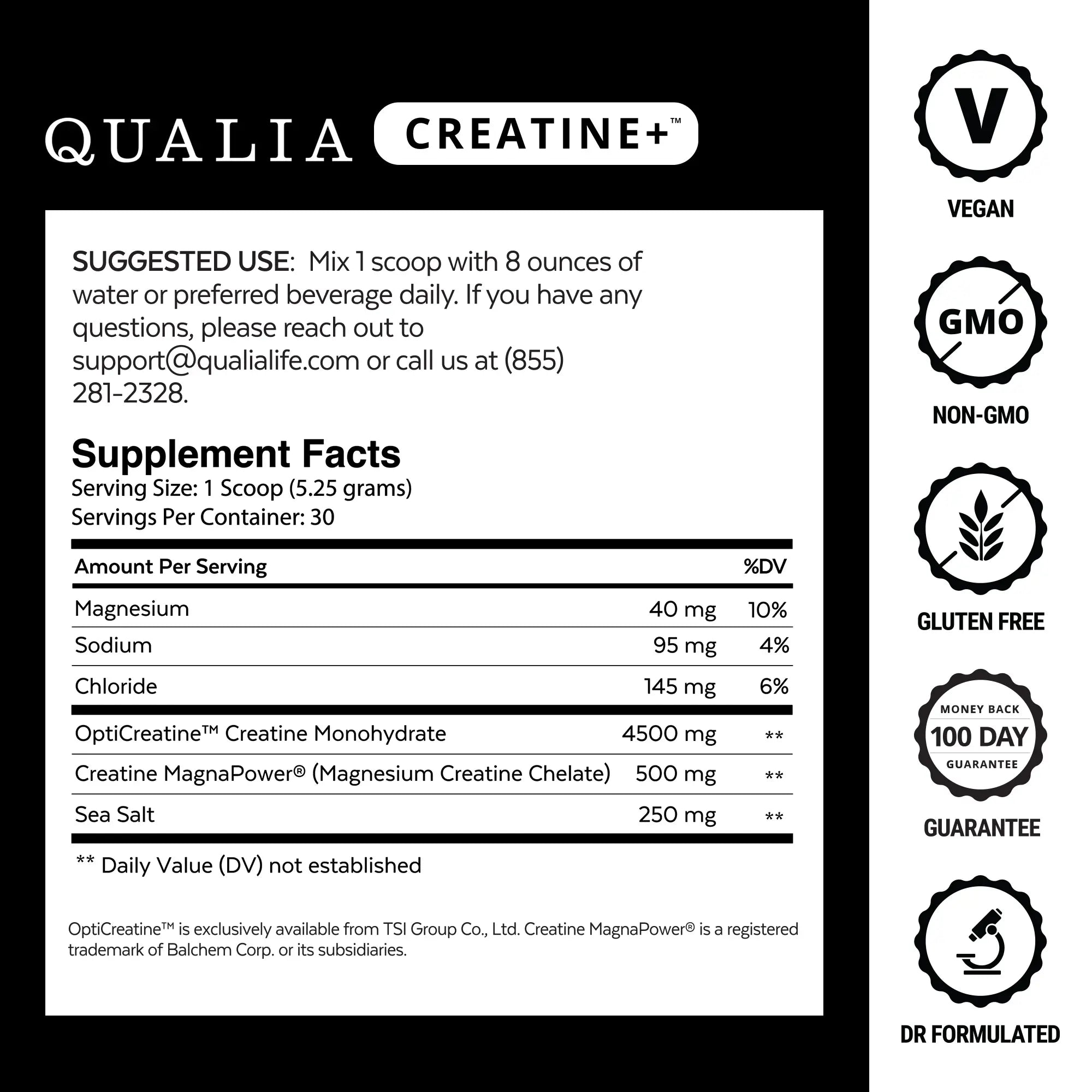 Qualia Creatine | Advanced Creatine Complex | 2 Creatine Sources + Magnesium | Optimized Creatine Absorption | Muscle Performance, Brain Function, & Healthy Aging