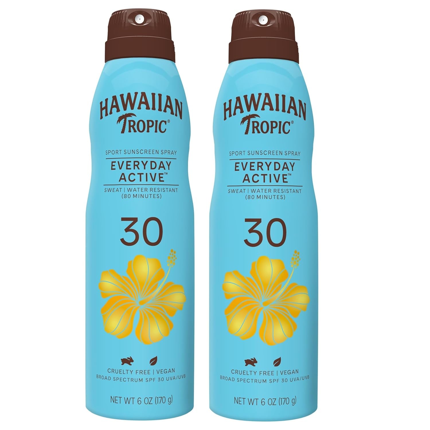 Everyday Active Clear Spray Sunscreen SPF 30| Sunscreen Spray SPF 30, Sunblock, Oxybenzone Free, 6Oz Each Twin Pack