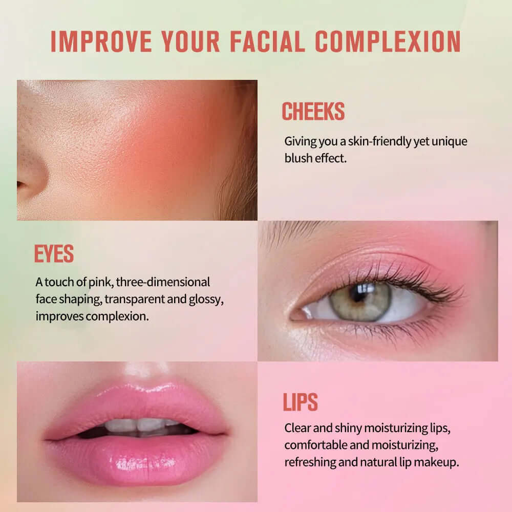 Temperature Change 3-In-1 Cheek Lip Tinted Pixiblush Stick Temperature Change Blush Makeup Products Cosmetic Palette Stick Face