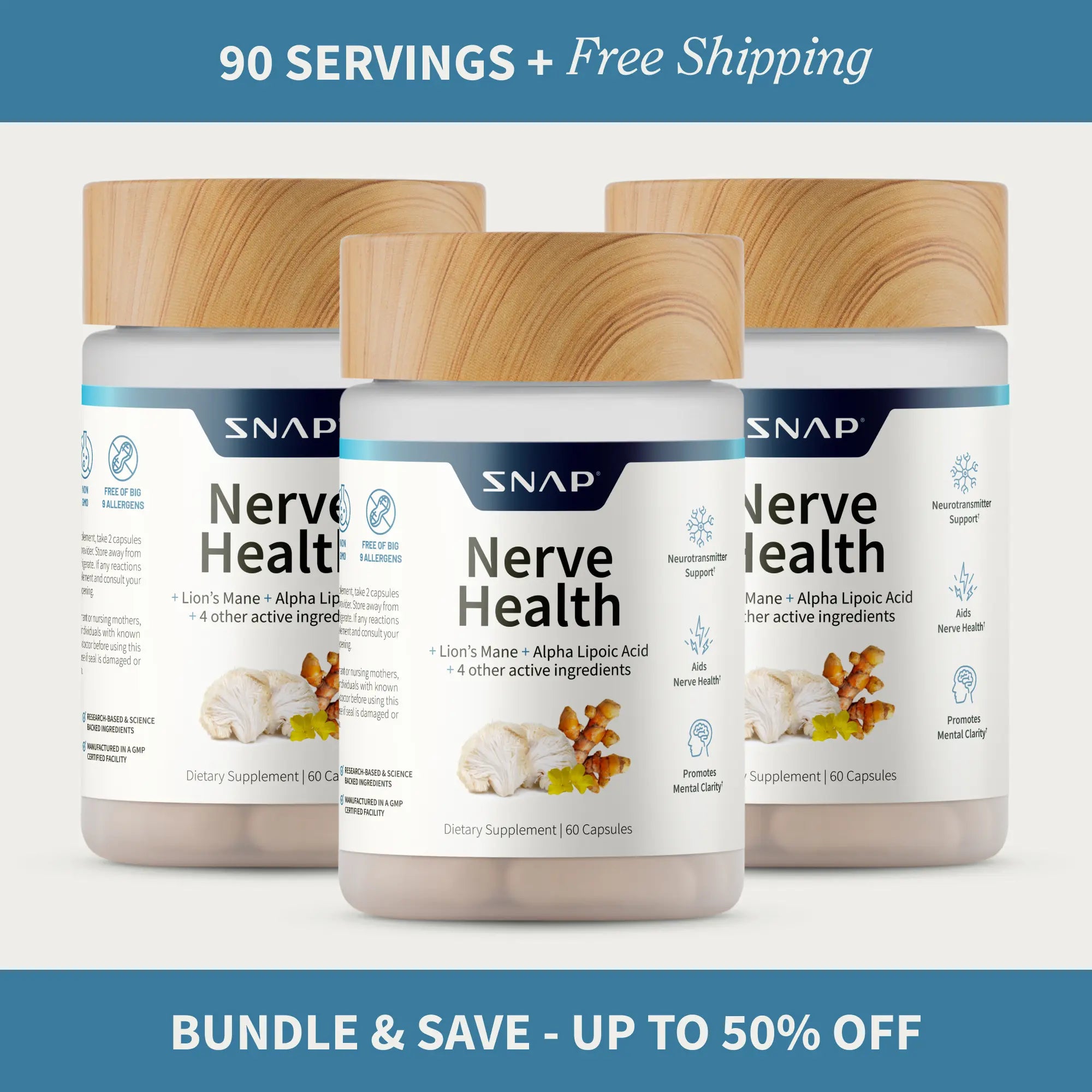 Nerve Health - All Natural Supplement for Nerve Support & Mental Clarity