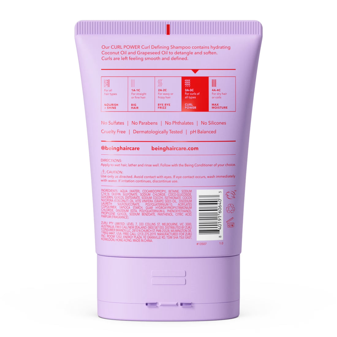 CURL POWER Curl Defining Shampoo with Coconut and Grapeseed Oil 354Ml