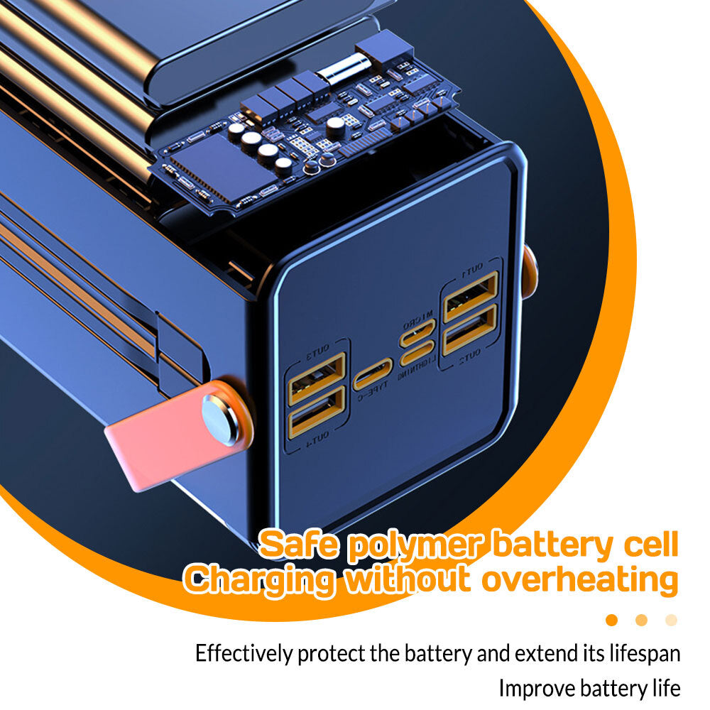 120W 70000Mah Portable Power Bank Large Capacity External Battery Fast Charging