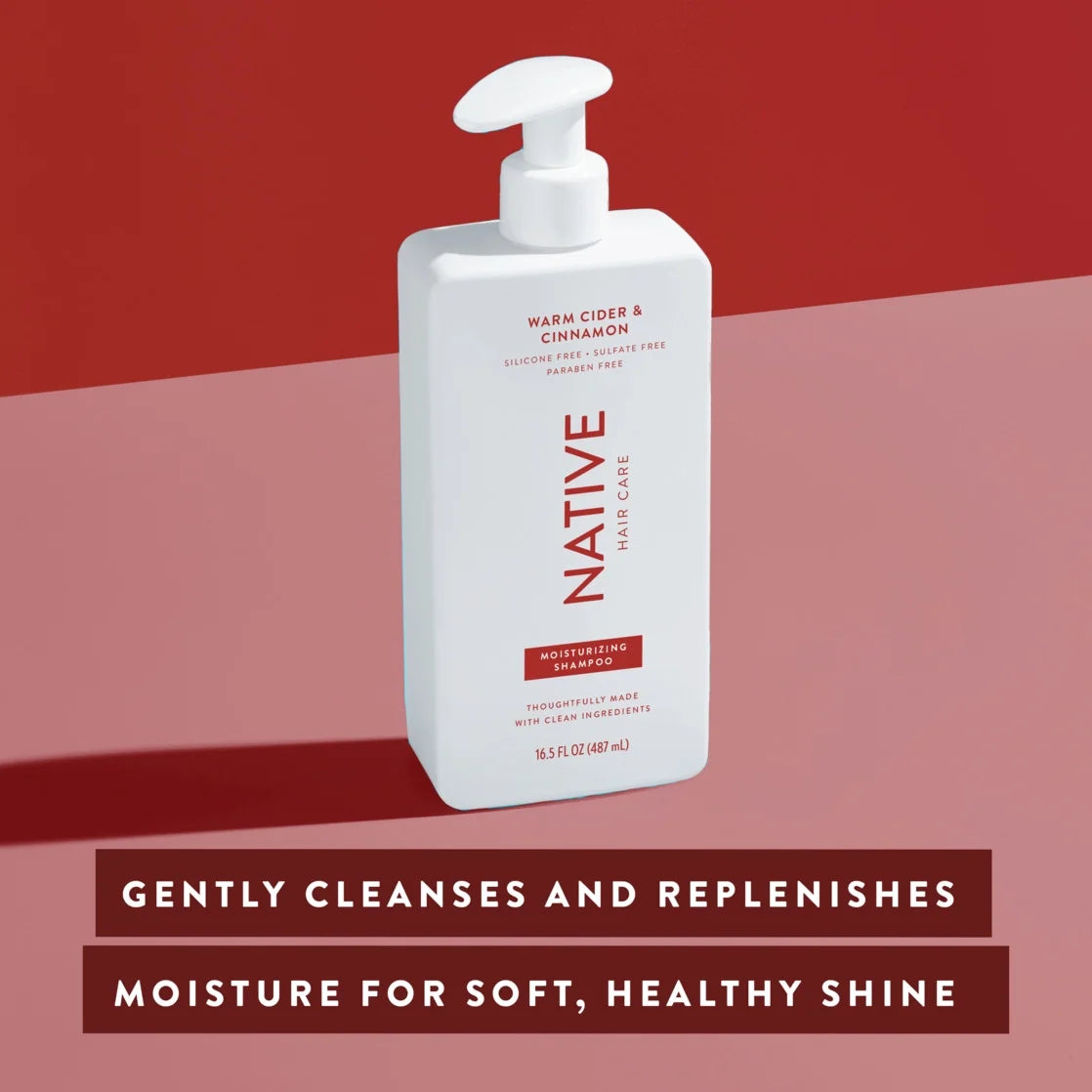 Moisturizing Shampoo, Warm Cider & Cinnamon, Sulfate Free, Paraben Free, 16.5 Fl. Oz