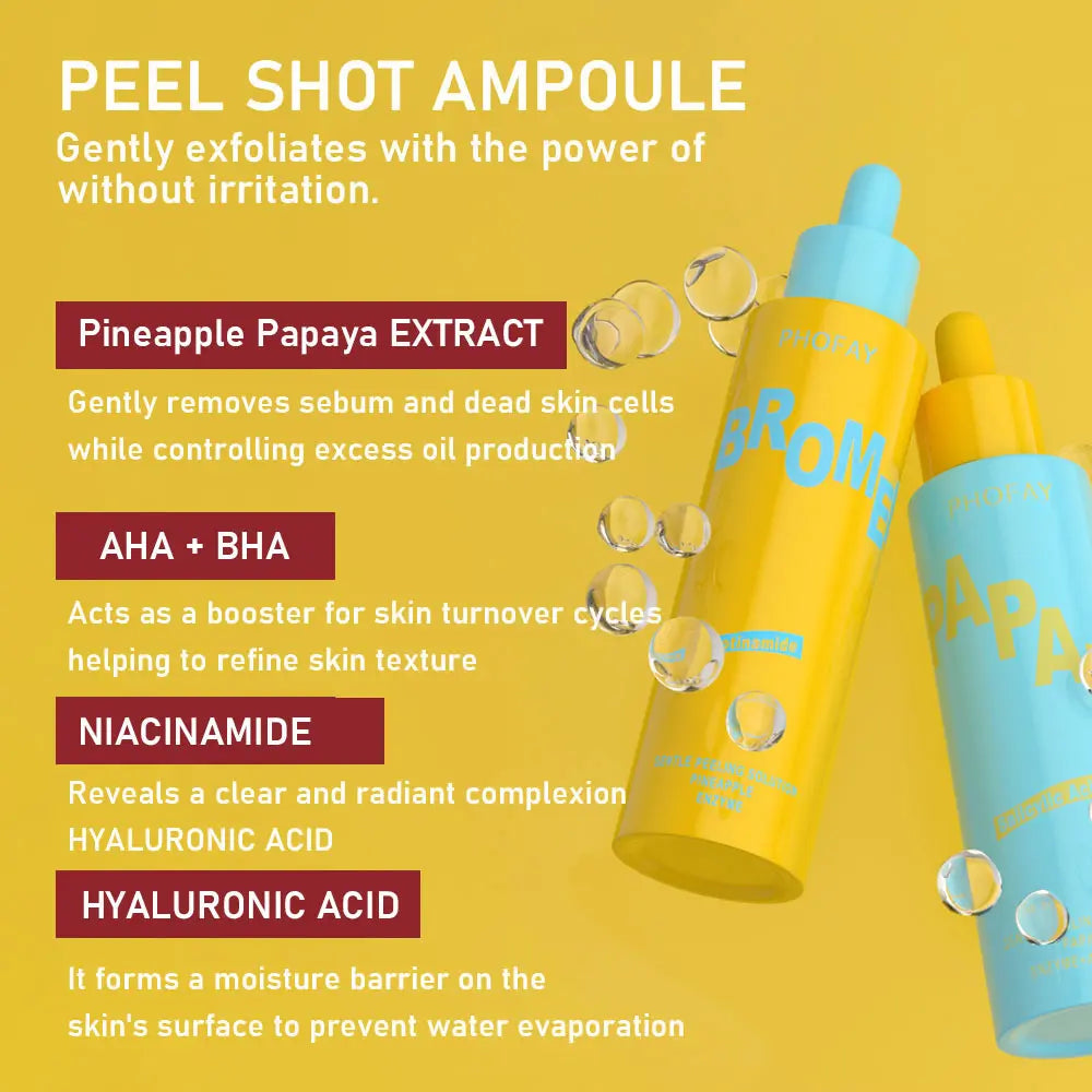 Glow Rice Ampoule Duo - Serums for Brightening,, Facial Polish for Enlarged Pores, Wrinkles & Fine Lines, Suitable for Blackhead-Prone Skin, Fragrance-Free