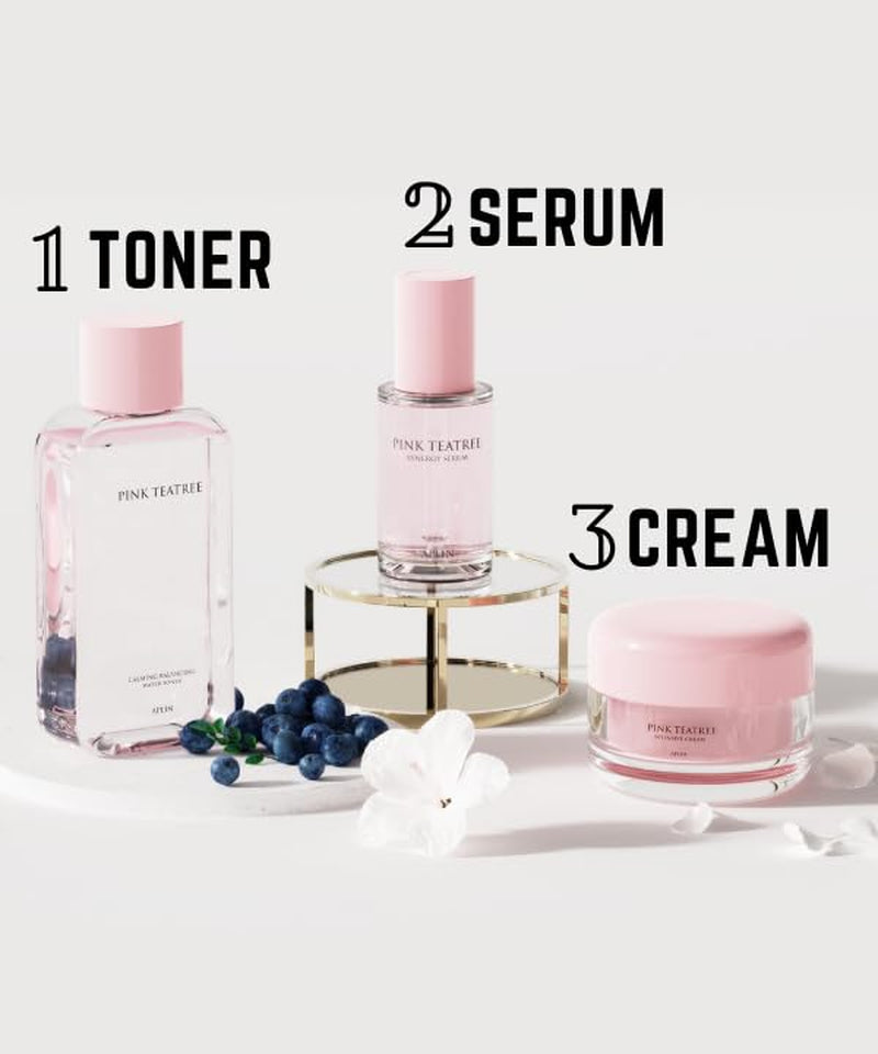 APLIN Pink Tea Tree Synergy Serum 30Ml/Skin Moisturizer/Facial Moisturizers/1.01 Fl. Oz, CICA, Hyaluronic Acid and Niacinamide, Korean Skin Care, Hydrating