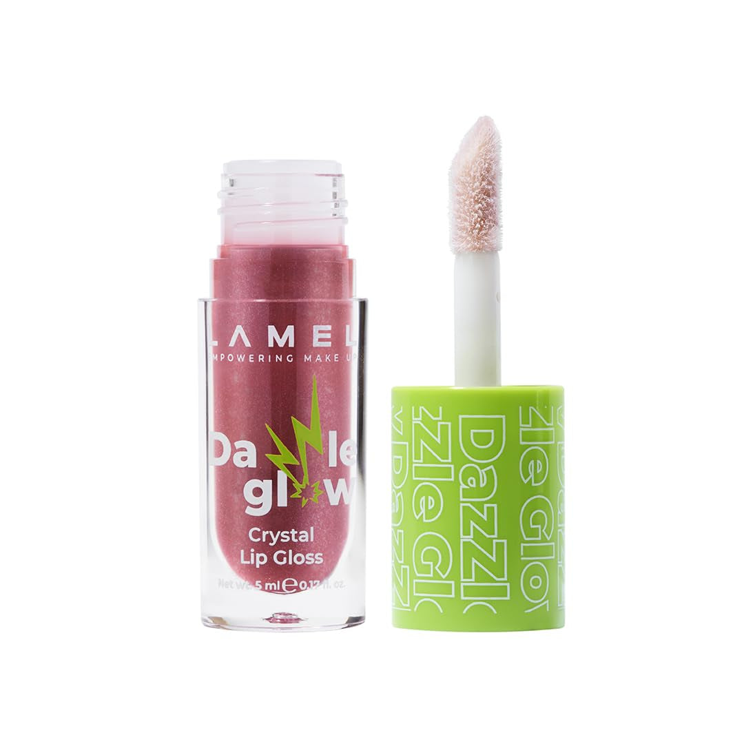 Lamel Dazzle Glow Crystal Clear Lip Gloss - Hydrating Lip Gloss - Non Sticky - Colored - Moisturizing - №404 You Can