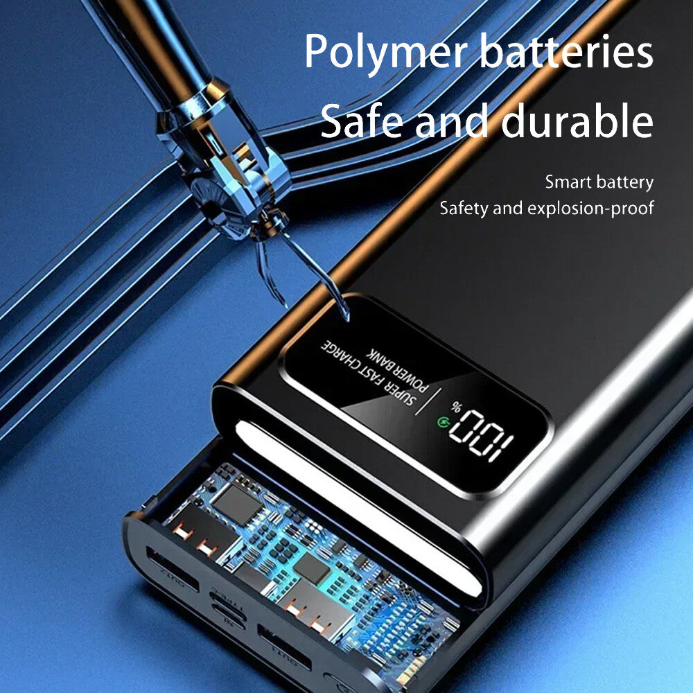 120W 70000Mah Portable Power Bank Large Capacity External Battery Fast Charging