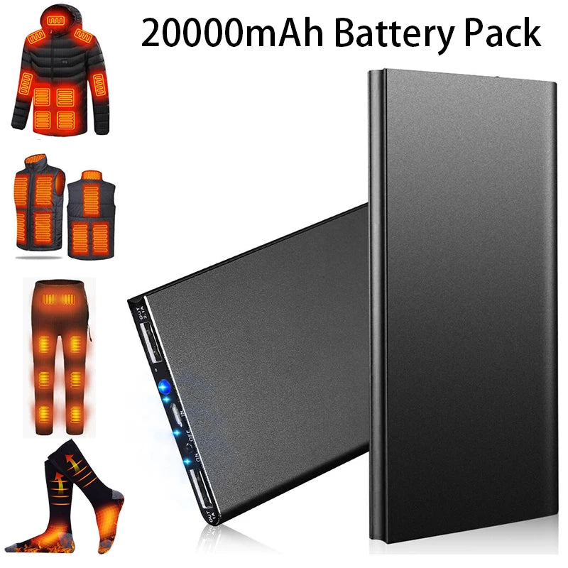 20,000mAh Travel Power Bank — Dual USB + LED Flashlight