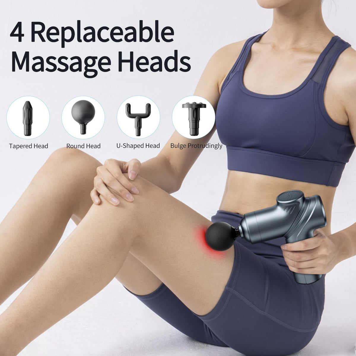 LEERCON Massage Gun Deep Tissue Mini Muscle Massager for Pain Relief, Blue