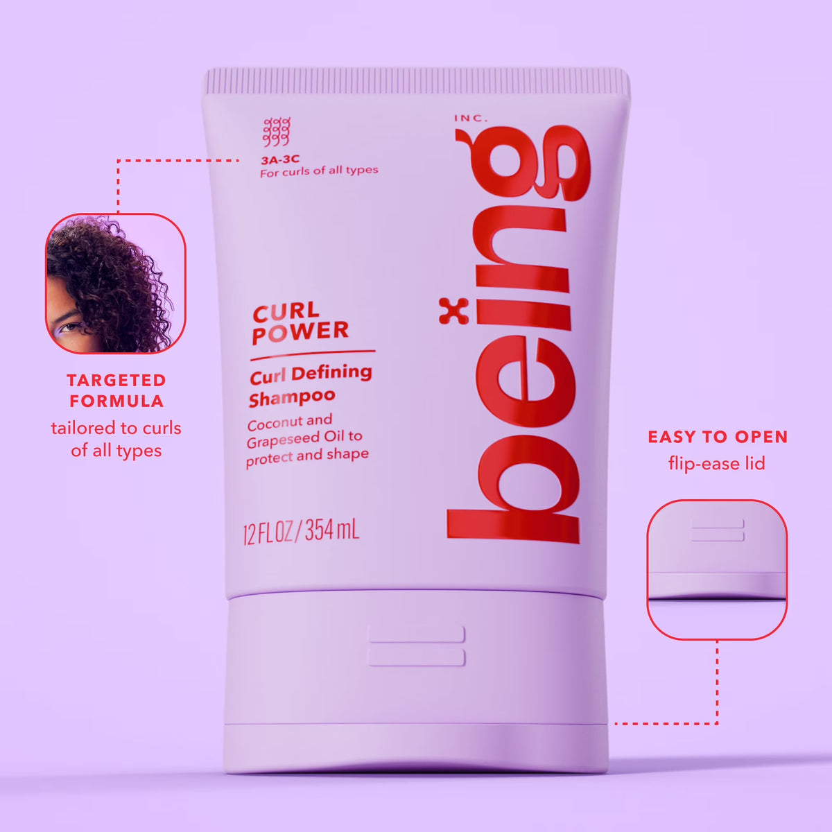 CURL POWER Curl Defining Shampoo with Coconut and Grapeseed Oil 354Ml