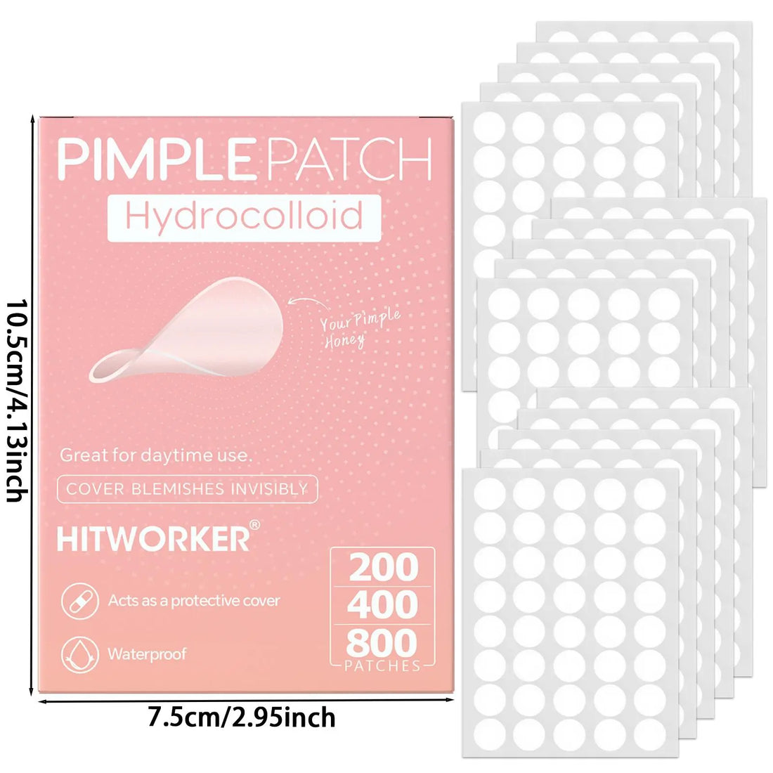 Hydrocolloid Acne Patch, 200 Pcs Deep Cleansing Acne Patches with Effective Coverage, Blemish Patches, Skin Care Gift for Men and Women