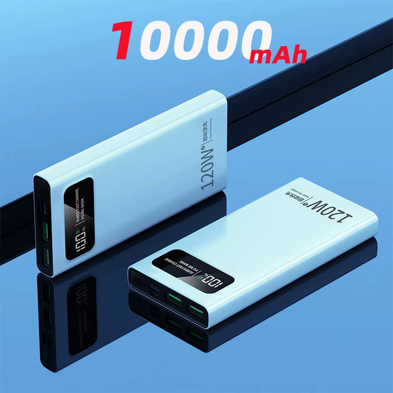 120W Super Fast Charge Portable Power 50000Mah Large Capacity Portable Power Bank Digital Display External Battery