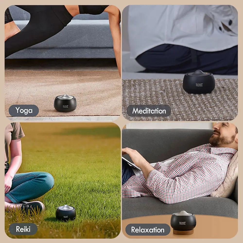 Portable Electronic Tibetan Singing Bowl, 8 Healing Frequencies (396-963Hz), Calming Device with Timer, Vibration & Auto/Manual Mode, - Meditation Bowl for Sound Therapy, Yoga, Relaxation, Reiki, Deep Sleep, Spiritual Gift Choice