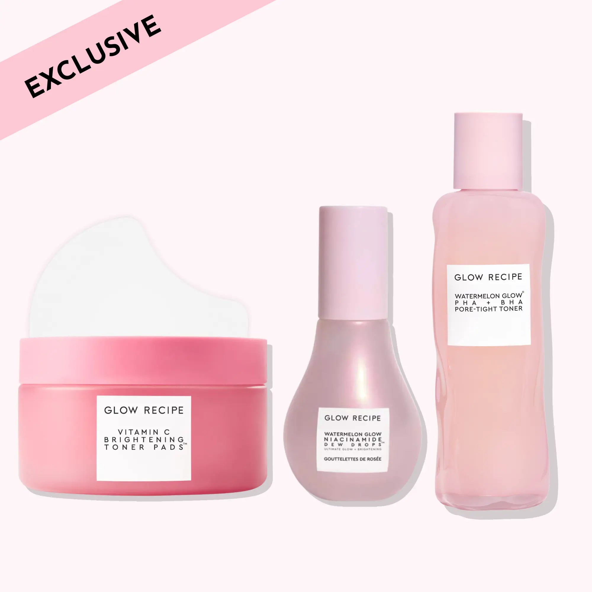 Glow Recipe Vitamin C Brightening Korean Toner Pads - Gentle, Caffeine-Infused, Radiance-Boosting Skincare for Adults with Dry & All Skin Types, Korean Facial Toner Pads