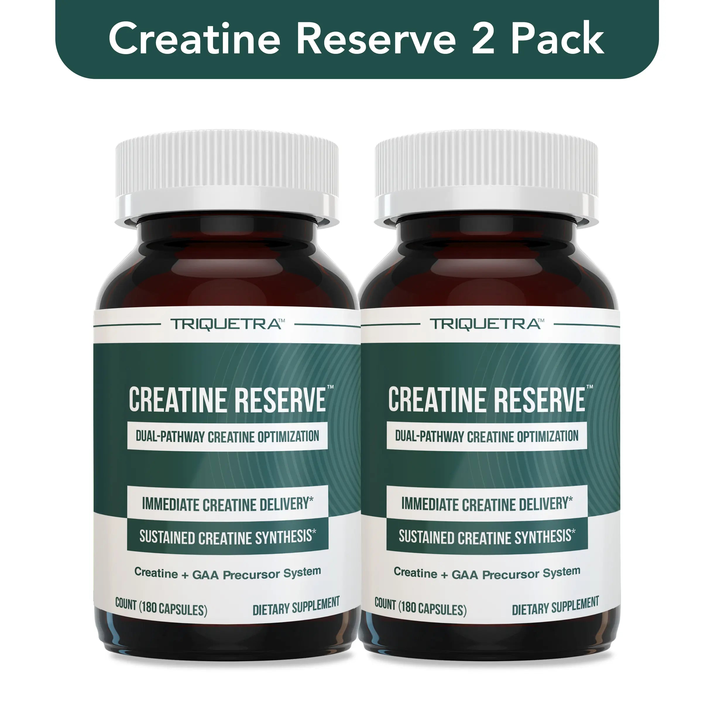 Creatine Reserve – Creatine Monohydrate + GAA with B Vitamins & Taurine – Dual-Source Creatine Formula for Women & Men – Non-Gmo (30 Servings)