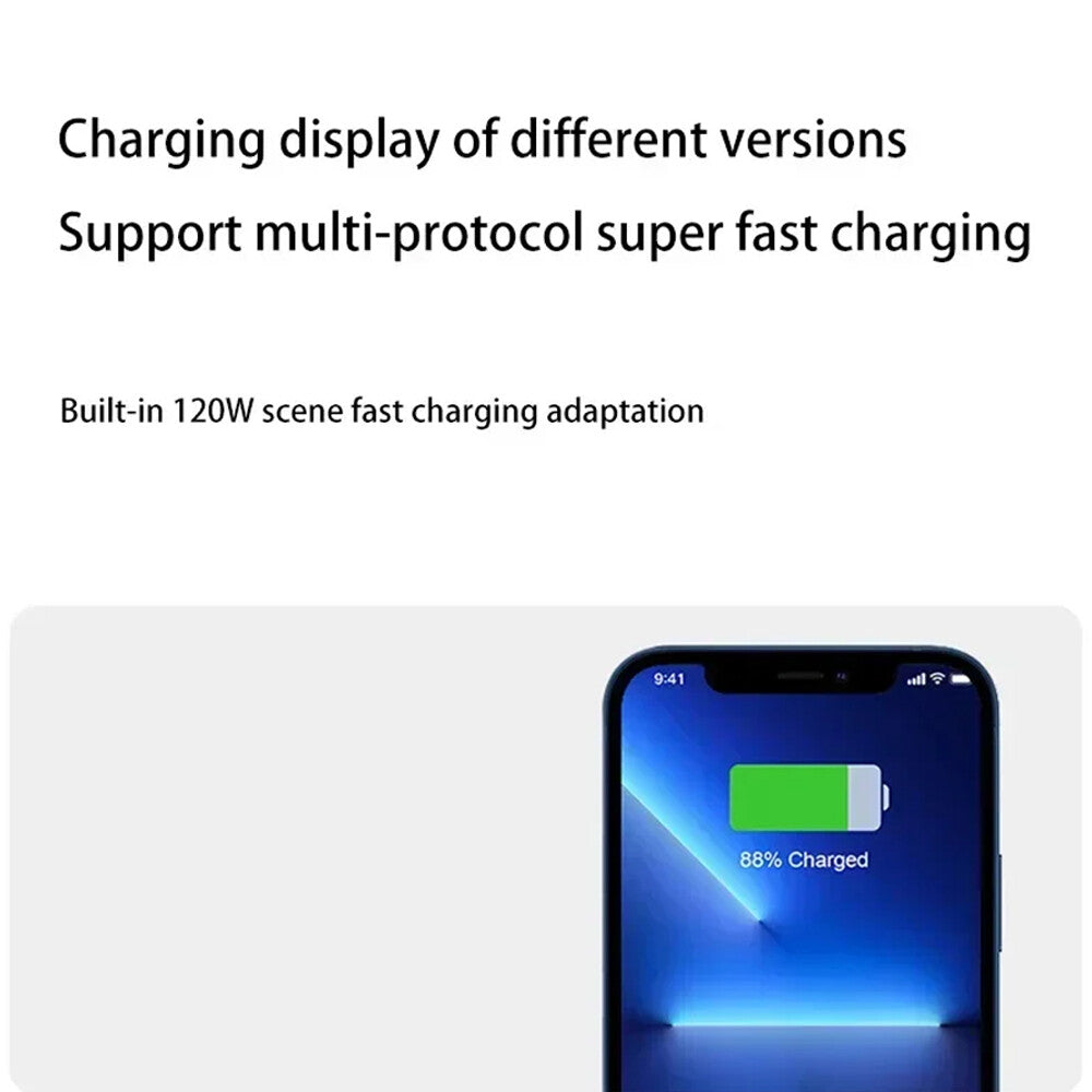 120W 70000Mah Portable Power Bank Large Capacity External Battery Fast Charging