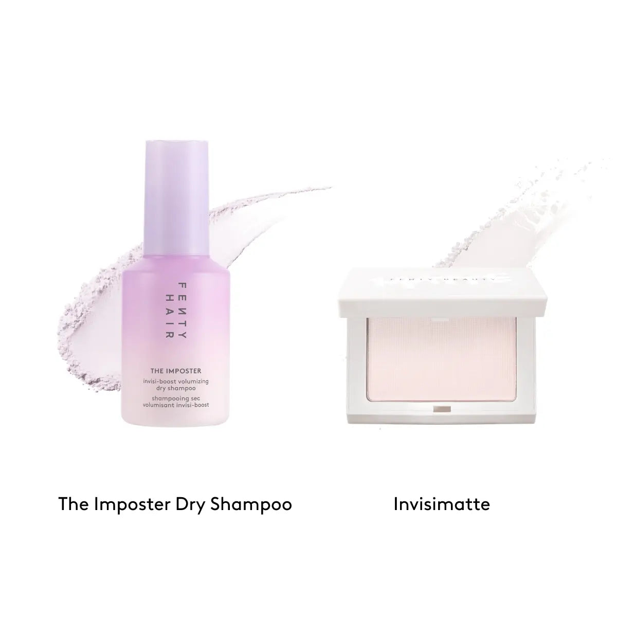 Fenty Beauty Oil Control Duo: Invisimatte Instant Setting + Blotting Powder and the Imposter Invisi-Boost Volumizing Dry Shampoo