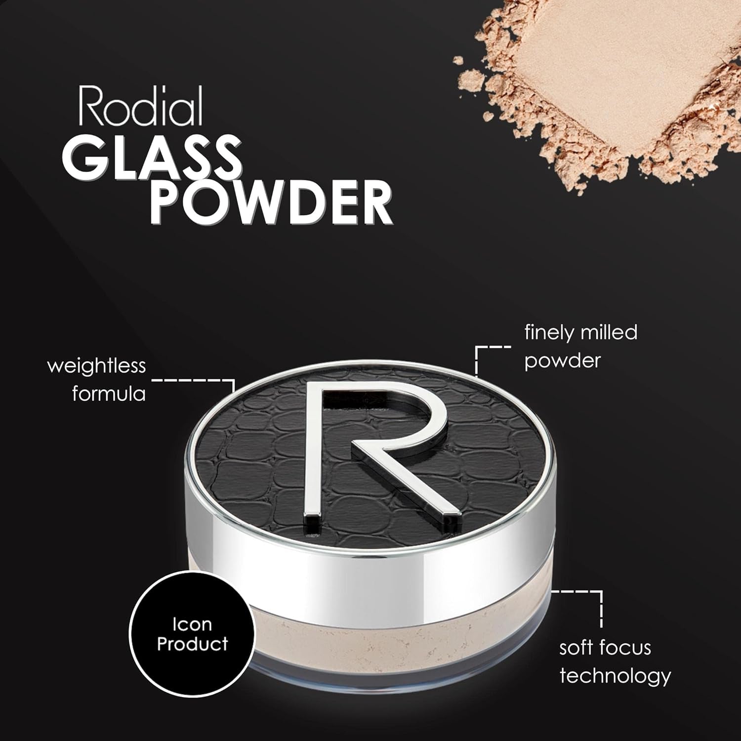 Glass Powder 0.63 Oz - Skin-Perfecting Loose Setting Powder for a Soft-Focus Glow, Blurring & Shine-Control for a Smooth, Luminous Glass Skin Look