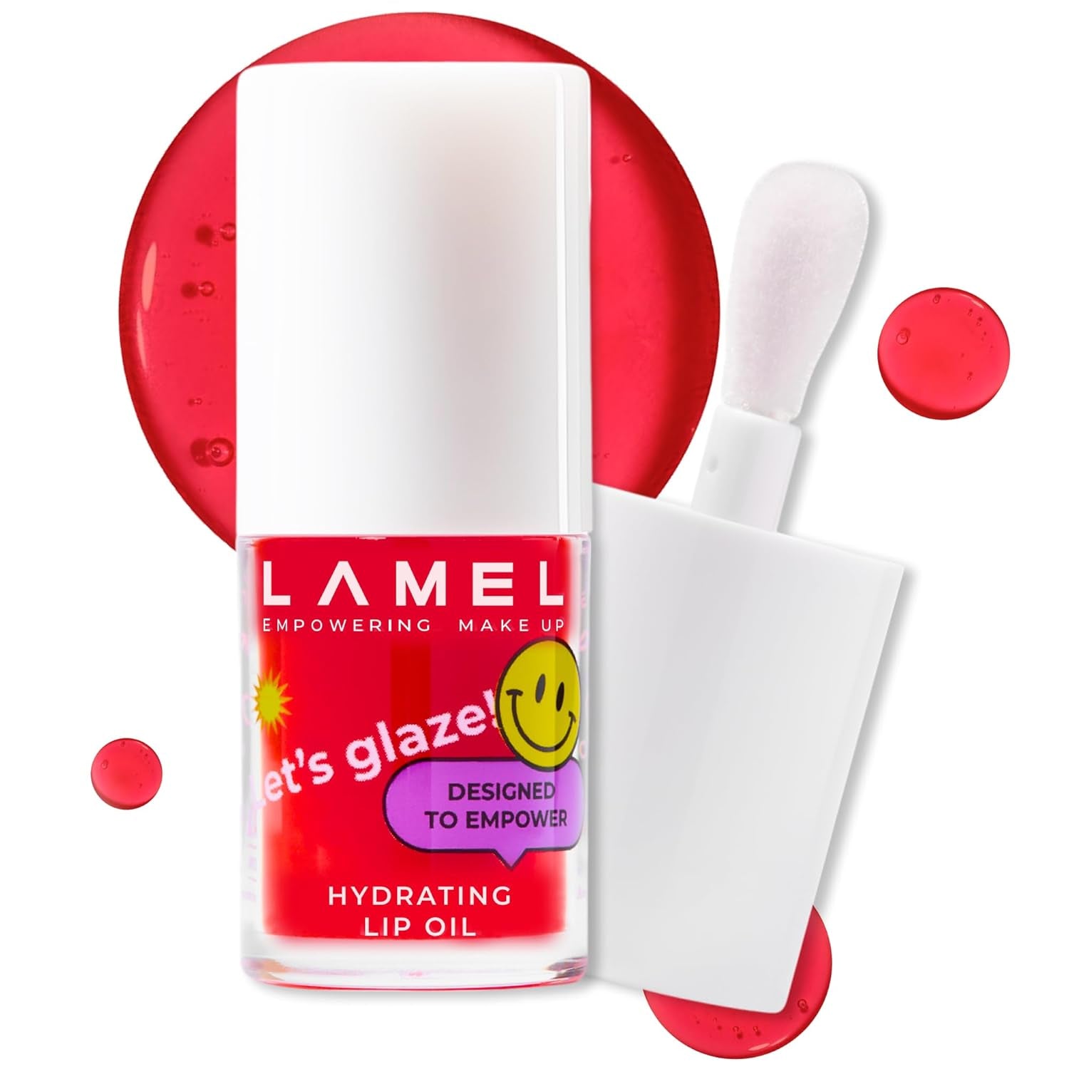 Lamel Dazzle Glow Crystal Clear Lip Gloss - Hydrating Lip Gloss - Non Sticky - Colored - Moisturizing - №404 You Can