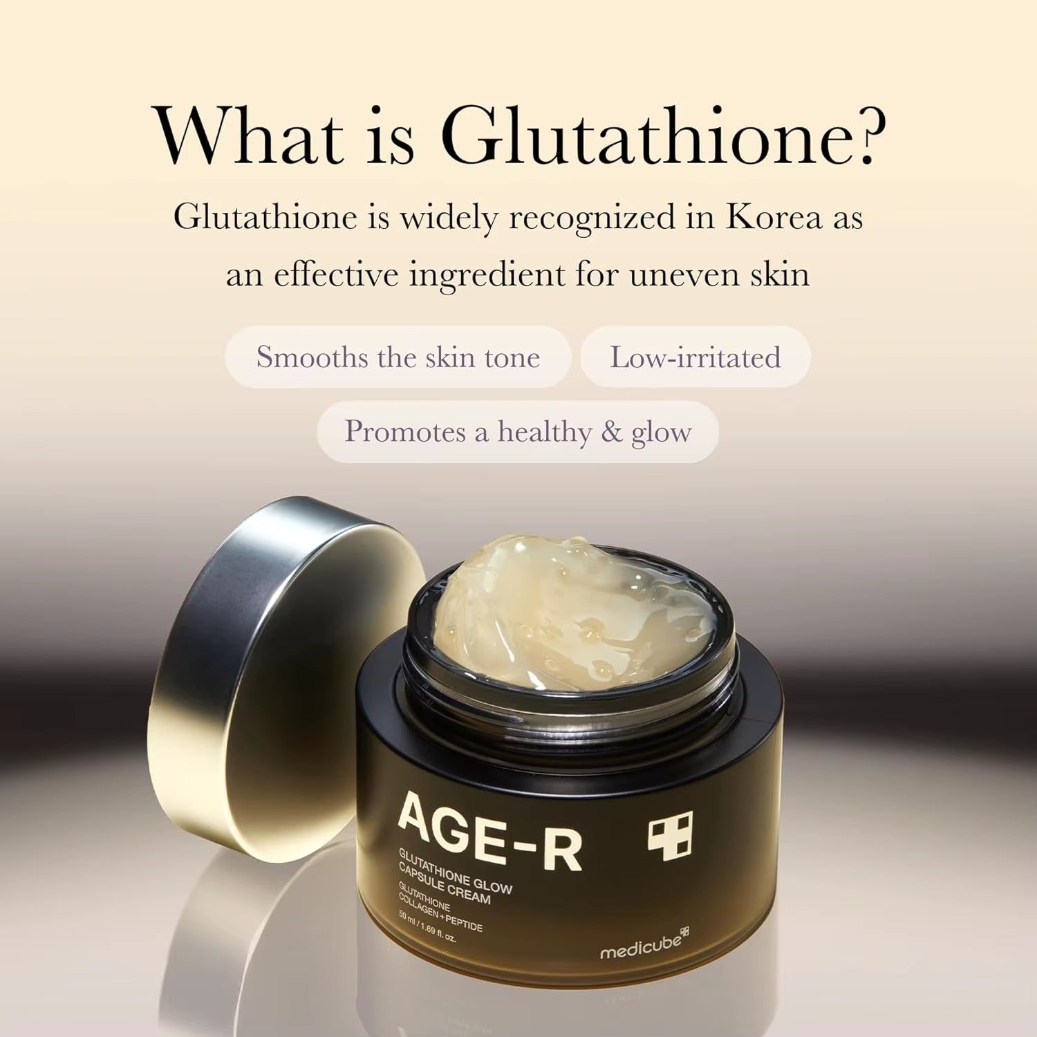 Medicube AGE-R Glow Capsule Facial Cream Instant Lifting Moisturizer Collagen Peptide Fo Uneven Skin Tone Korean Skin Care