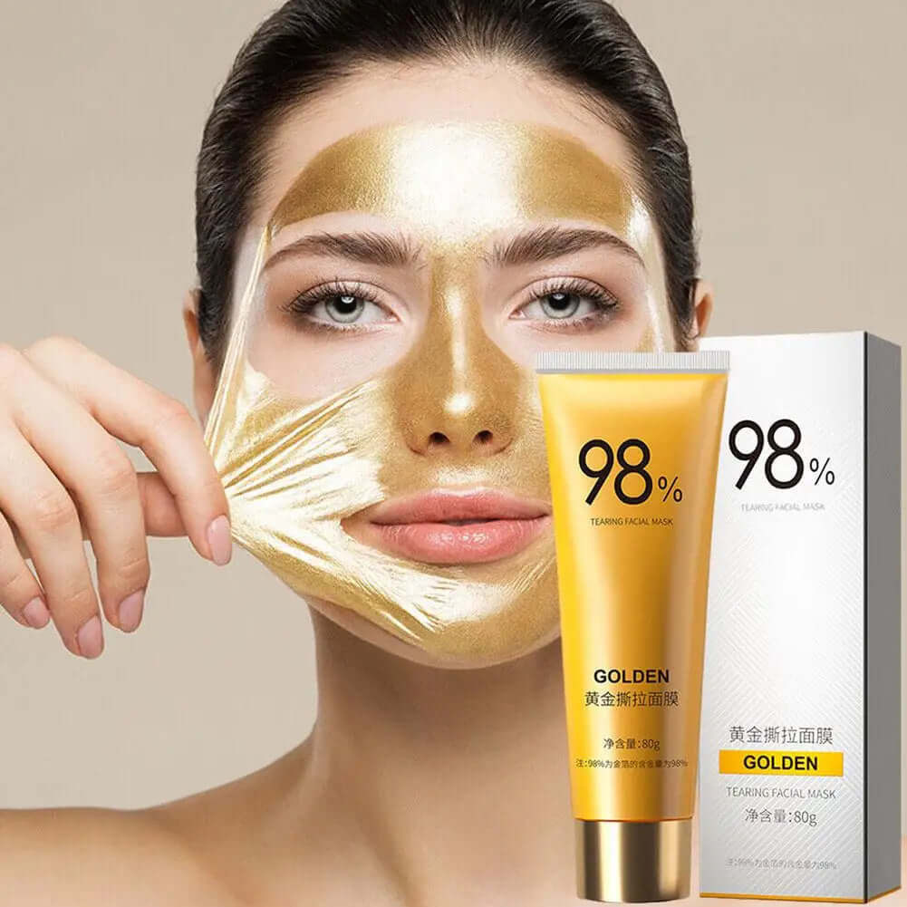 80g Gold Peel Mask for blackhead removal, deep cleansing and tightening skin, rejuvenates complexion.