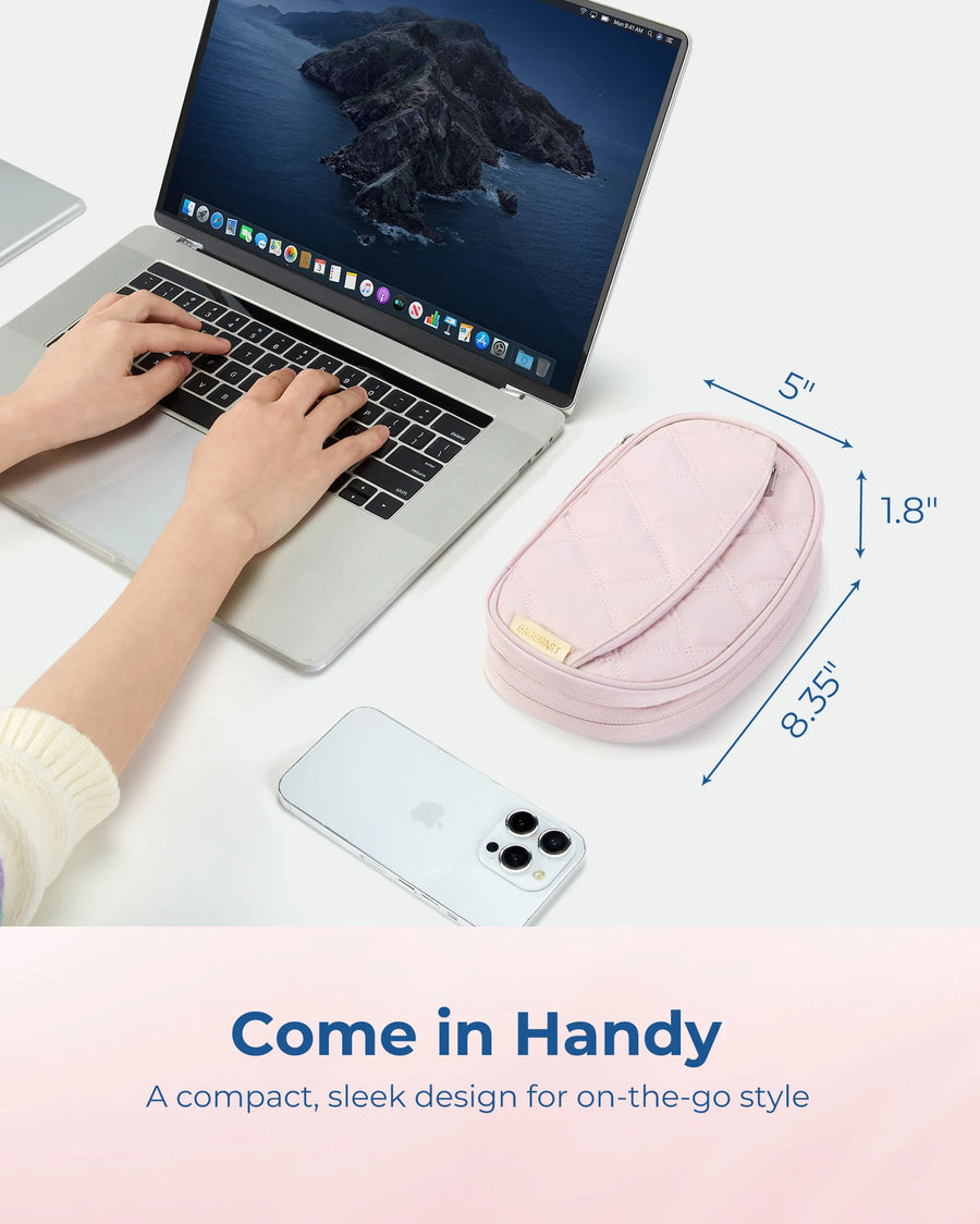 BAGSMART Electronics Organizer Bag Double-Layer Digital Storage Bags Multi-Function Travel Charger Cable Pouch for Flash Drive