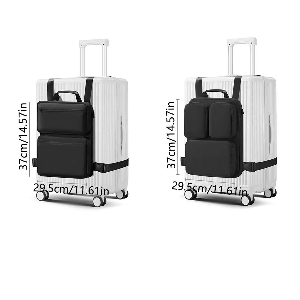 Adjustable Straps Boarding Case Hanging Bag Expansion Removable Suitcase Additional Handbag Multifunctional with PU Handle