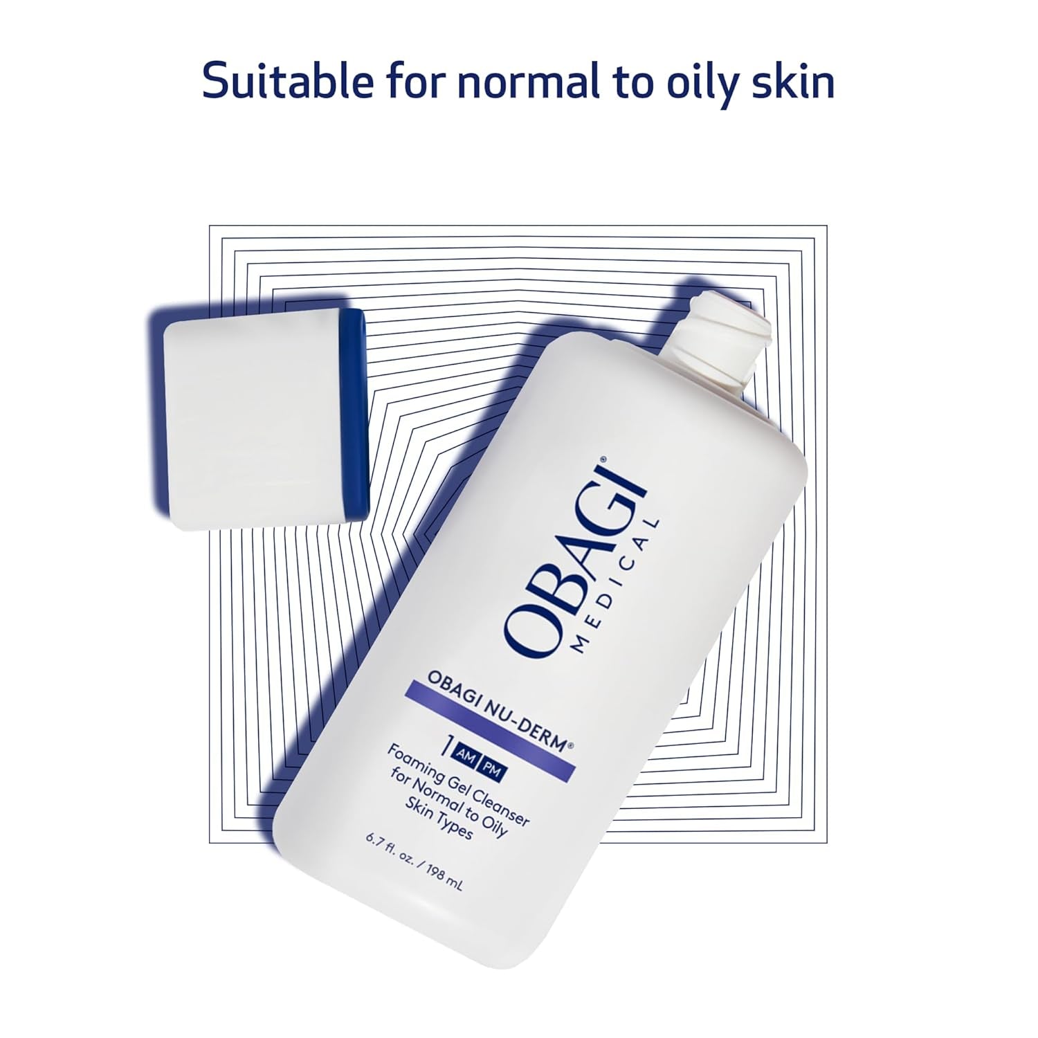 Obagi Nu-Derm Foaming Gel Cleanser for Face – Deep-Cleansing & Hydrating Facial Cleanser with Aloe Vera – for Normal to Oily Skin Types