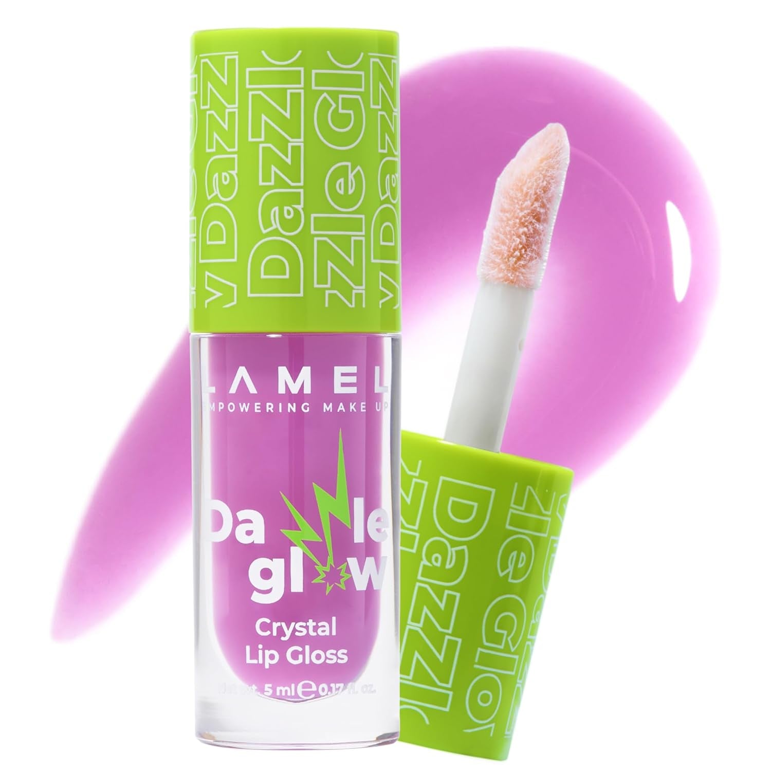 Lamel Dazzle Glow Crystal Clear Lip Gloss - Hydrating Lip Gloss - Non Sticky - Colored - Moisturizing - №404 You Can