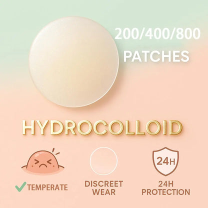 Hydrocolloid Acne Patch, 200 Pcs Deep Cleansing Acne Patches with Effective Coverage, Blemish Patches, Skin Care Gift for Men and Women