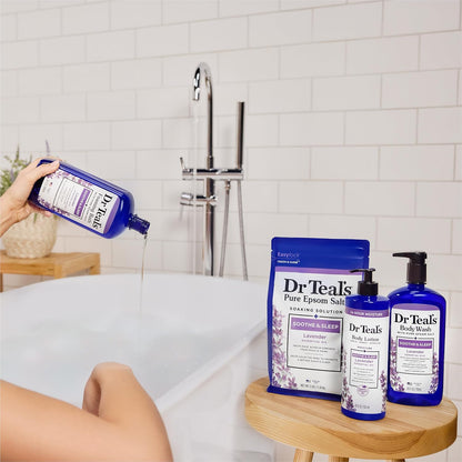 Foaming Bath with Pure Epsom Salt, Soothe &amp; Sleep with Lavender, 34 Fl Oz (Pack of 2)