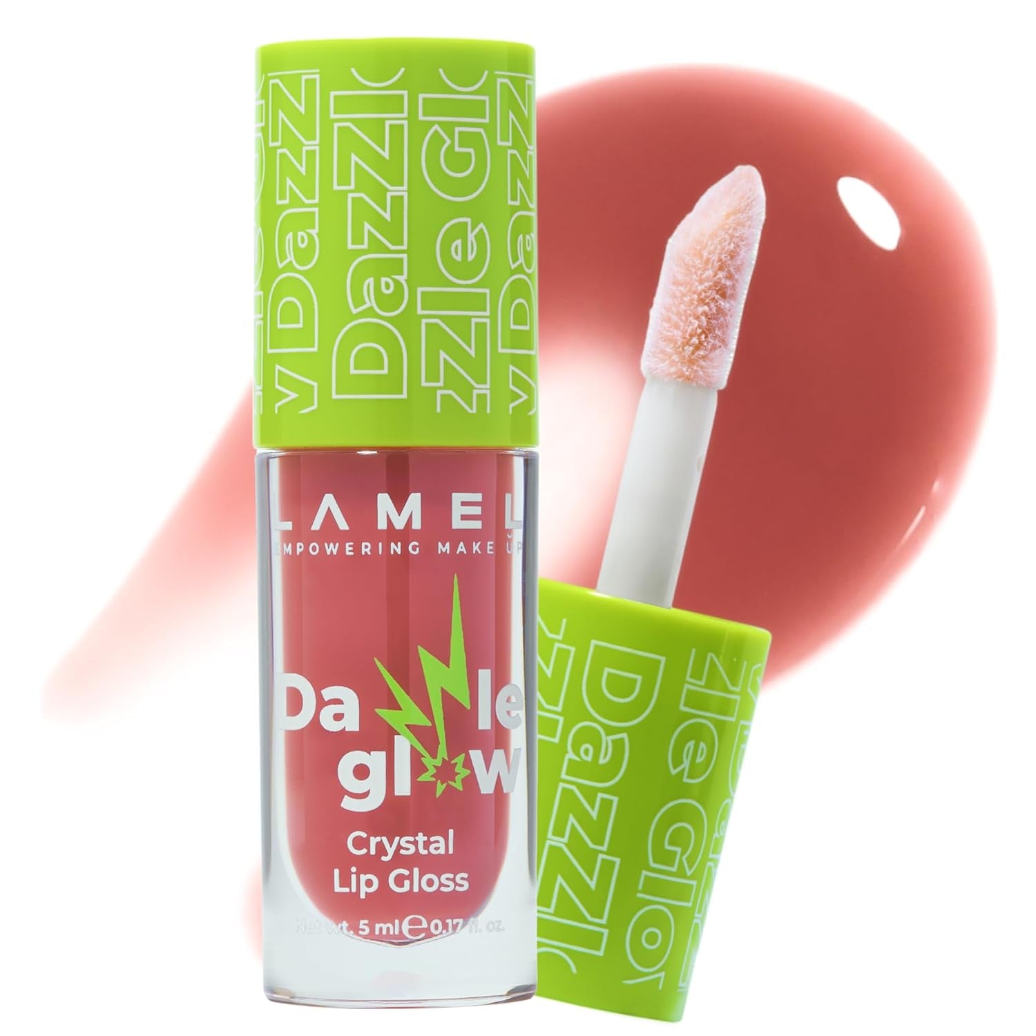 Lamel Dazzle Glow Crystal Clear Lip Gloss - Hydrating Lip Gloss - Non Sticky - Colored - Moisturizing - №404 You Can