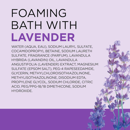 Foaming Bath with Pure Epsom Salt, Soothe &amp; Sleep with Lavender, 34 Fl Oz (Pack of 2)