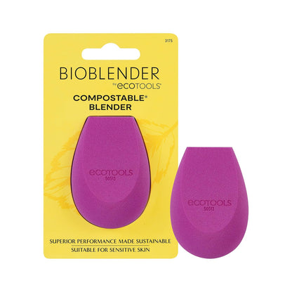 Bioblender Makeup Sponge, Compostable Makeup Blender, for Liquid &amp; Cream Foundation, Sustainable, Seamless Application, Eco-Friendly Beauty Sponge, Cruelty-Free &amp; Latex Free, 1 Count