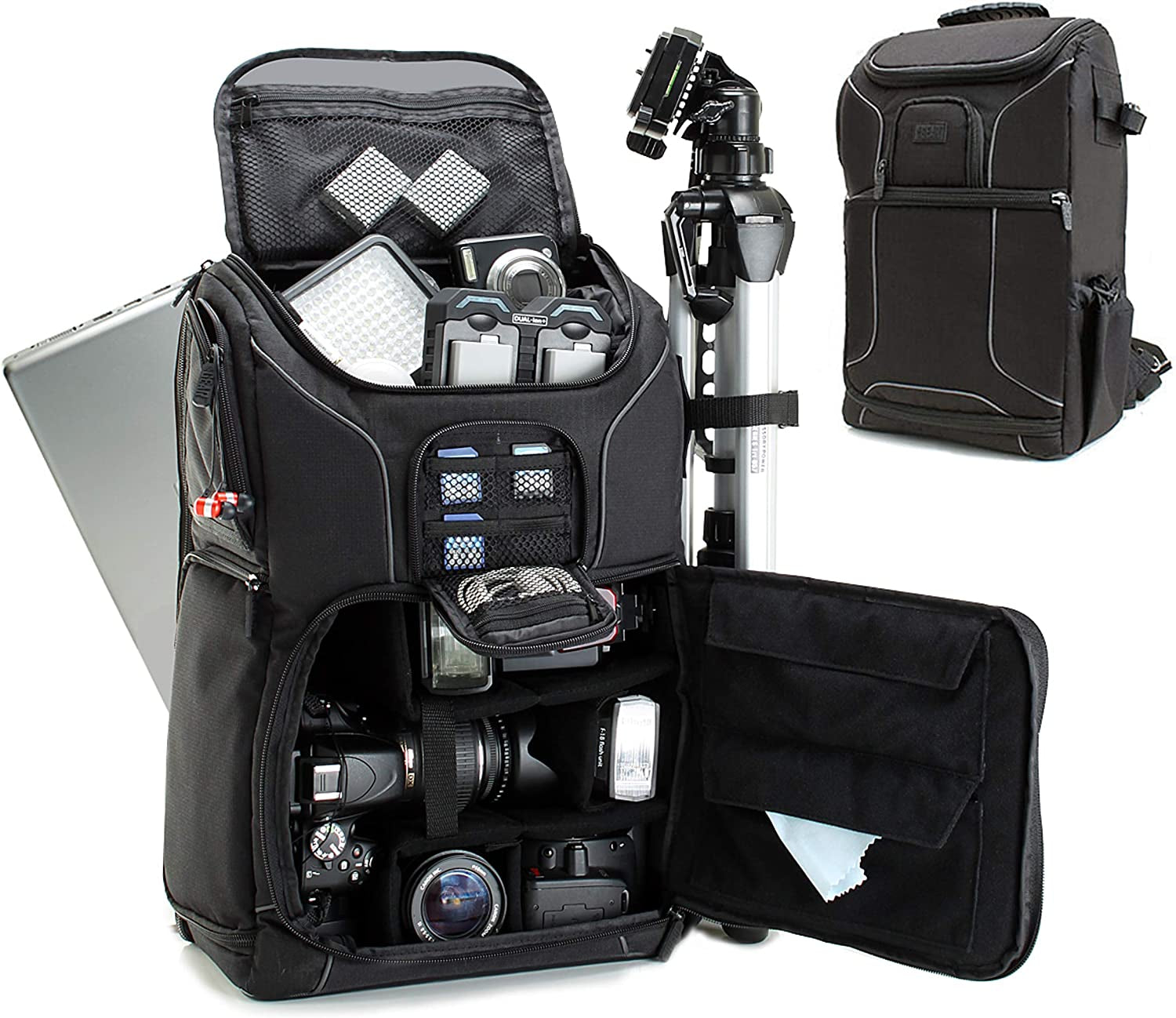 USA Gear Camera Backpack for Photographers Dslr/Slr/Mirrorless Camera Bag with Laptop Slot, Rain Cover, Tripod Holder