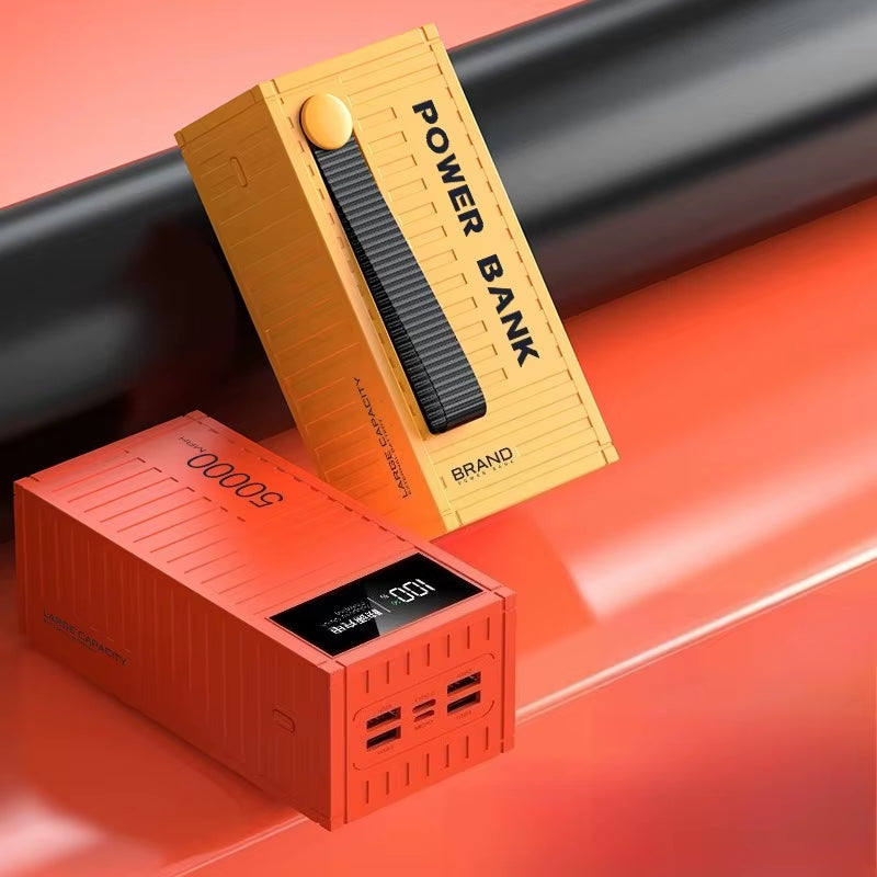 10000Mah to 50000Mah Long-Lasting Super Fast Charging 20W Container Power Bank with Ultra Large Capacity Portable Power Bank