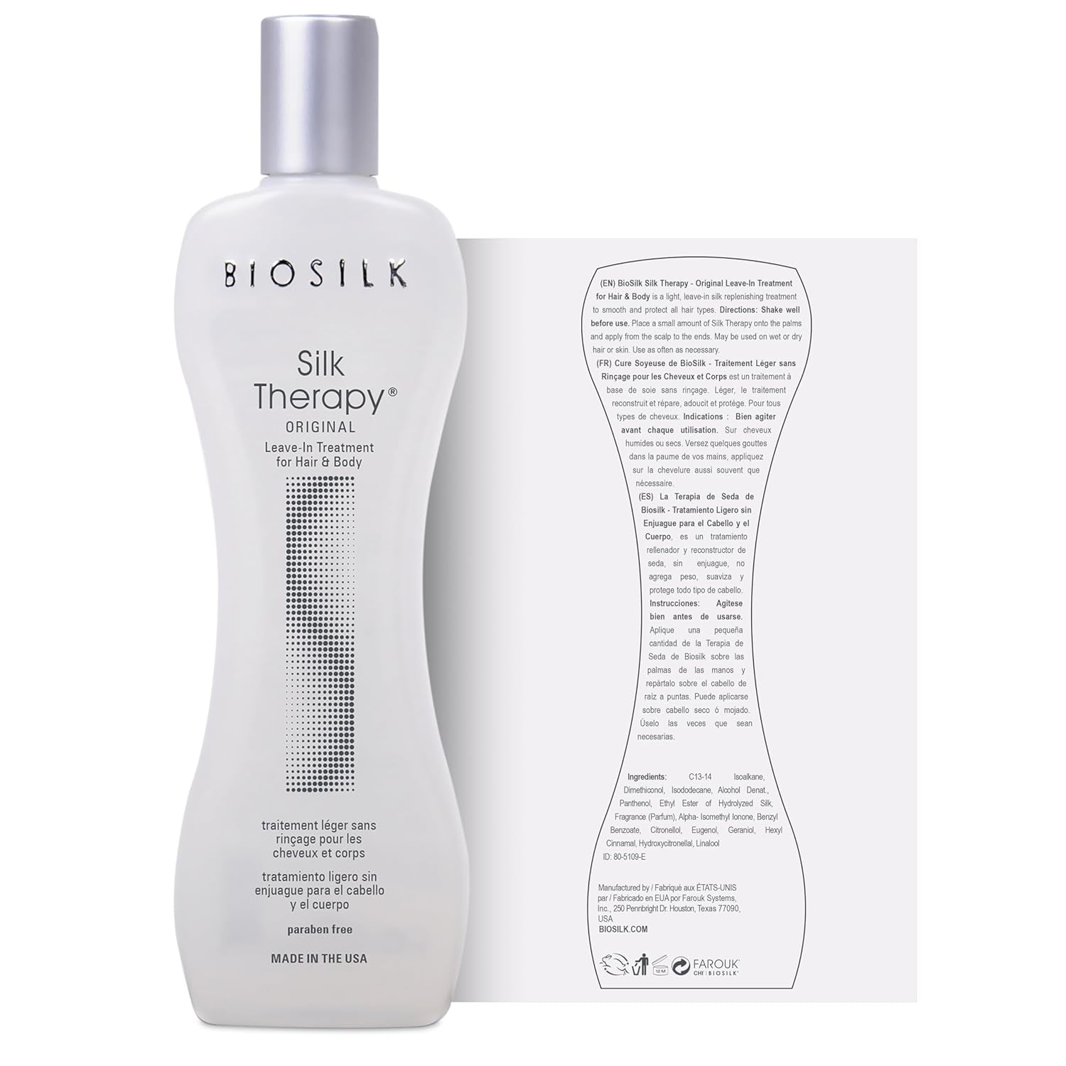 Silk Therapy Original, Reconstructing Treatment for Adding Shine &amp; Helping Mend Split Ends, Sulfate, Paraben, &amp; Cruelty-Free, 2.26 Oz