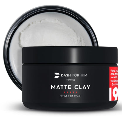 Hair Clay for Men – Matte Finish | Medium Hold, Adds Volume &amp; Texture | Scented, Clean Ingredients, Non-Greasy &amp; Easy to Wash Out | Barber-Grade Men’S Styling Clay | Made in the USA 2Oz
