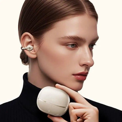 PAXA Earclip C7 Clip-On Design Wireless Earphones, Upgraded Panoramic Sound Headset, Comfortable Wearing &amp; IPX5 Waterproof Sports Earbuds for Work, Fitness