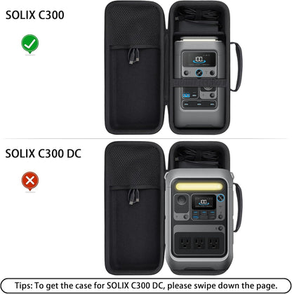 Co2Crea Hard Travel Case Compatible with Anker SOLIX C300 DC Power Bank Station, Outdoor 288Wh 90,000Mah Portable Power Station, 300W Solar Generator