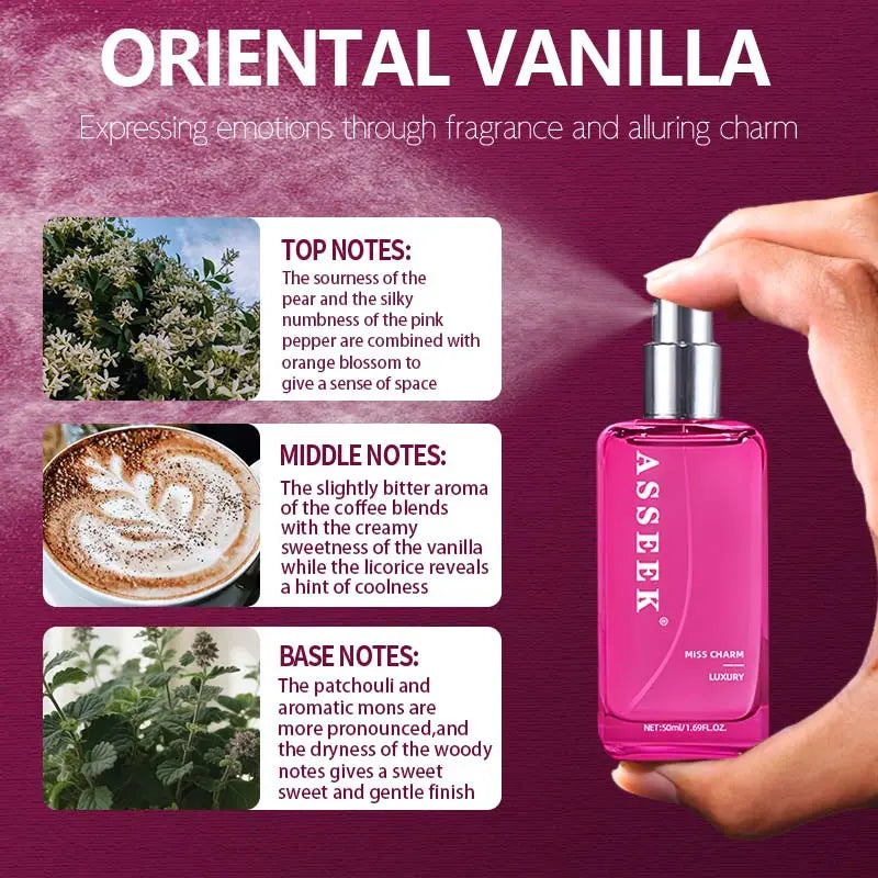ASSEEK 2Pcs Long-Lasting Body Perfume for Women | Perfect for Dating, Daily Life, Parties and Gift Giving | 2 Different Fragrances with Orchid, Jasmine，Fruity Notes &amp; Brown Sugar Scents - 1.69 Oz/ Bottle