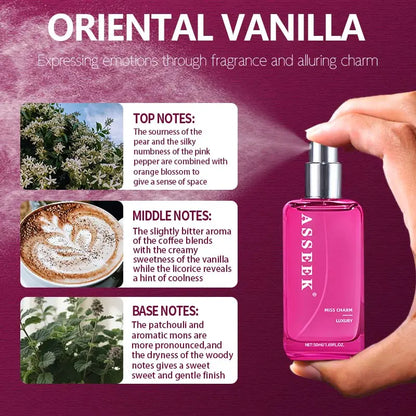 ASSEEK 2Pcs Long-Lasting Body Perfume for Women | Perfect for Dating, Daily Life, Parties and Gift Giving | 2 Different Fragrances with Orchid, Jasmine，Fruity Notes &amp; Brown Sugar Scents - 1.69 Oz/ Bottle