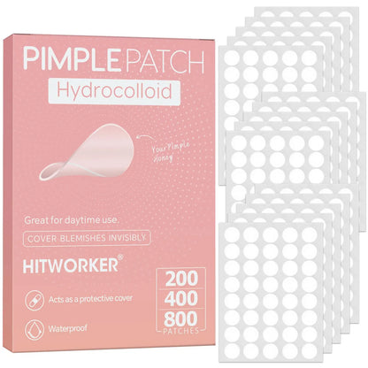 Hydrocolloid Acne Patch, 200 Pcs Deep Cleansing Acne Patches with Effective Coverage, Blemish Patches, Skin Care Gift for Men and Women