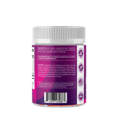Prebiotic Fiber Gummies for Adults, 7G Extra Strength, Zero Sugar Added, 240 Pectin Based Gummies, Digestive Health &amp; Regularity Support