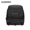 KLQDZMS Folding Suitcase Oversized Capacity Trolley Bag Outdoor Travel Organizer Bag Airline Checked Backpack with Wheel Luggage